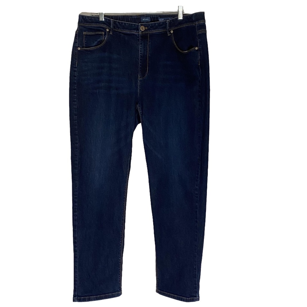J. JILL DENIM High Rise Straight Leg Dark Elastic Back Stretch Jeans Plus sz 20